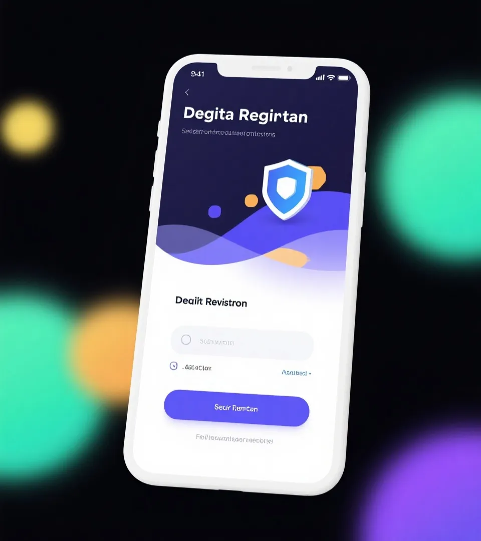Secure digital registration illustration